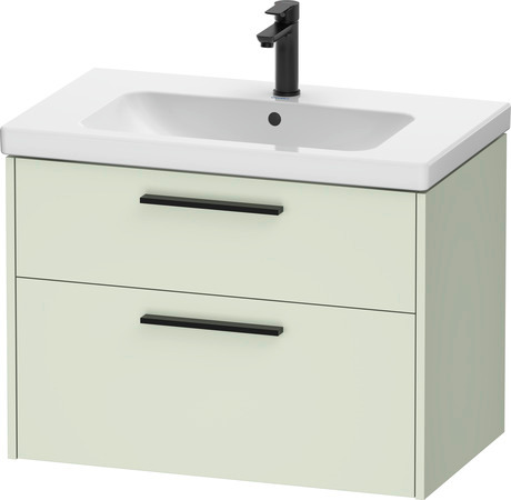 Vanity unit wall-mounted, DC46720BDHH0000 Pale Green Matt, Decor, Handle Diamond black