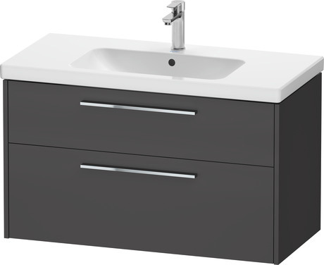 Vanity unit wall-mounted, DC4673010490000 Graphite Matt, Decor, Handle Chrome