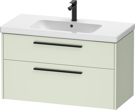 Vanity unit wall-mounted, DC46730BDHH0000 Pale Green Matt, Decor, Handle Diamond black