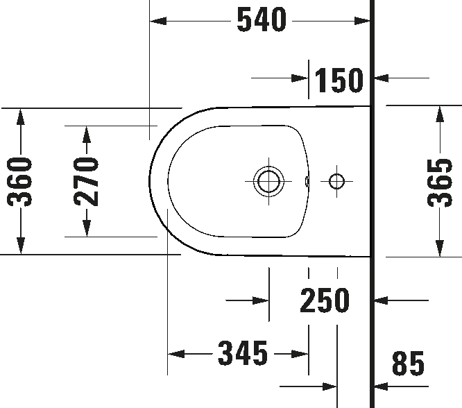 Wall-mounted bidet, 229315