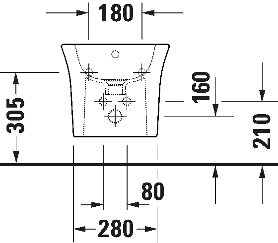 Wall-mounted bidet, 229315