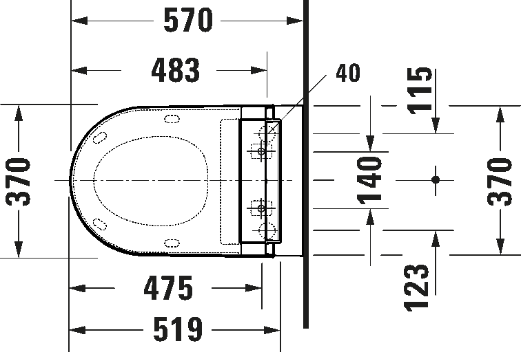 Shower toilet seat, 613000