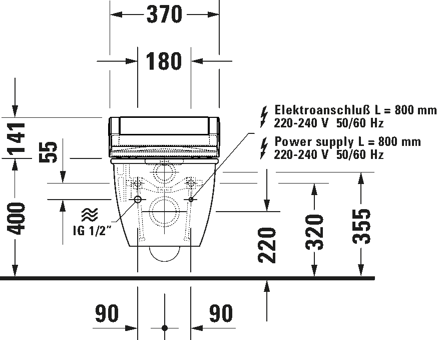 Shower toilet seat, 613000