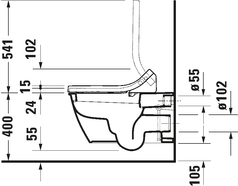 Shower toilet seat, 613000