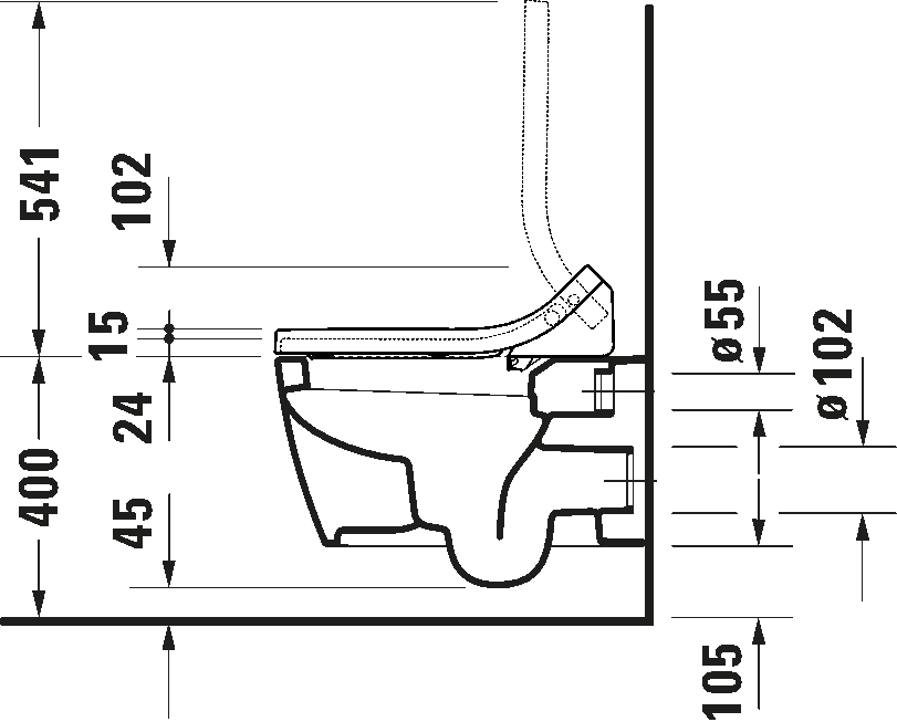 Shower toilet seat, 613000