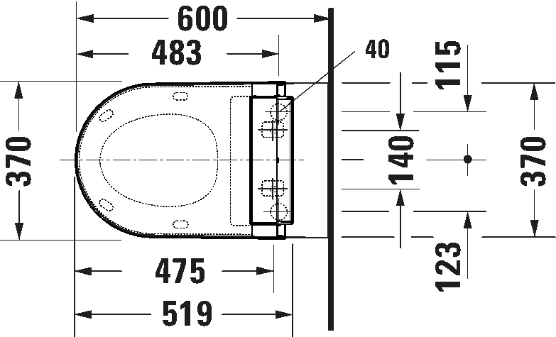 Shower toilet seat, 613000