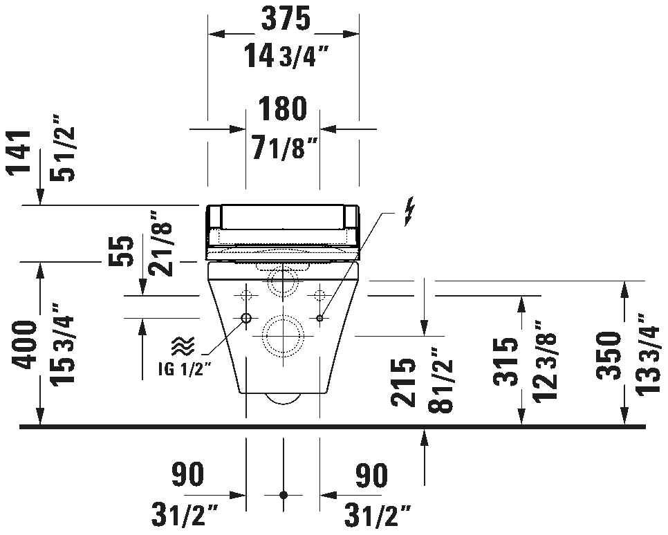 Shower toilet seat, 613200