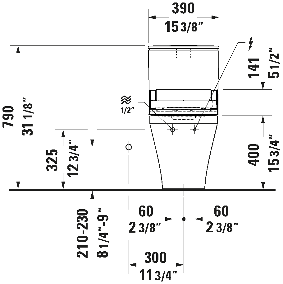 Shower toilet seat, 613200