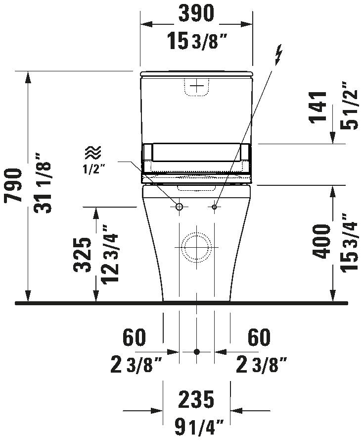 Shower toilet seat, 613200
