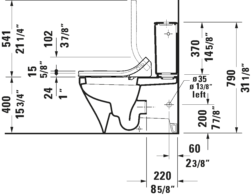 Shower toilet seat, 613200