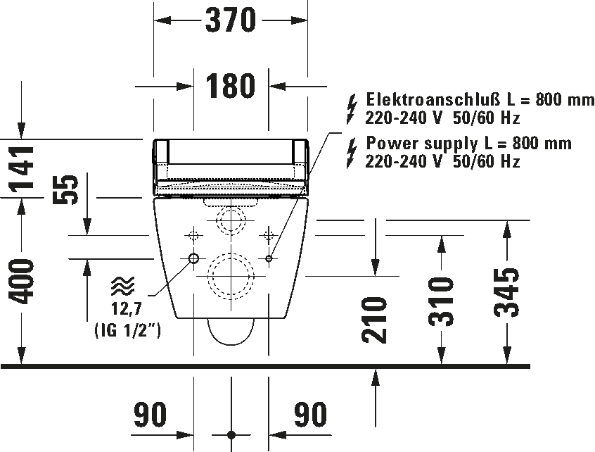 Shower toilet seat, 613000