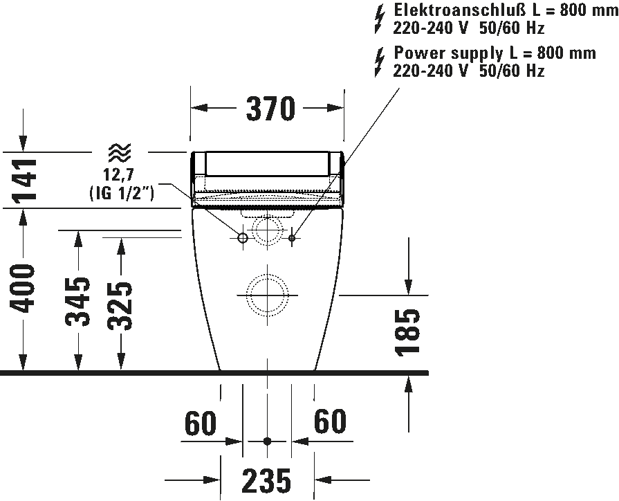 Shower toilet seat, 613000