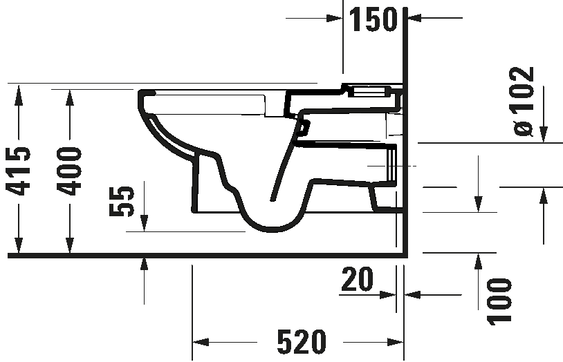 Wall-mounted toilet for combination, 251209