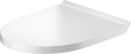 Toilet seat, 0025290000 White High Gloss, Hinge colour: Stainless steel