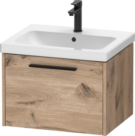 Vanity unit wall-mounted, DC46650BD550000 Marbled Oak Matt, Decor, Handle Diamond black