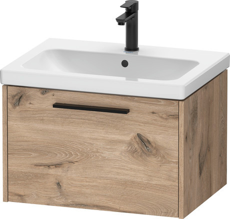 Vanity unit wall-mounted, DC46660BD550000 Marbled Oak Matt, Decor, Handle Diamond black