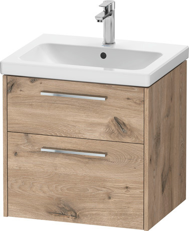 Vanity unit wall-mounted, DC4670010550000 Marbled Oak Matt, Decor, Handle Chrome