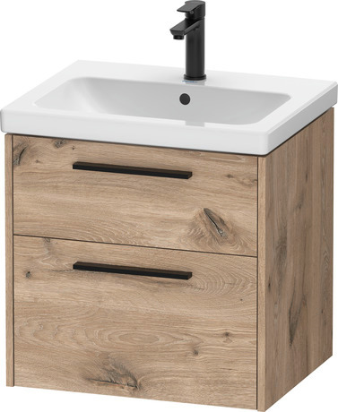 Vanity unit wall-mounted, DC46700BD550000 Marbled Oak Matt, Decor, Handle Diamond black