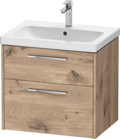 Vanity unit wall-mounted, DC4671010550000 Marbled Oak Matt, Decor, Handle Chrome