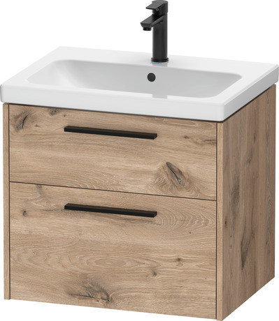 Vanity unit wall-mounted, DC46710BD550000 Marbled Oak Matt, Decor, Handle Diamond black