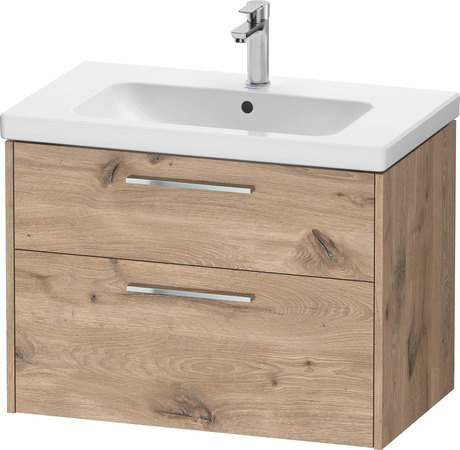 Vanity unit wall-mounted, DC4672010550000 Marbled Oak Matt, Decor, Handle Chrome