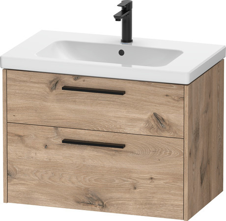 Vanity unit wall-mounted, DC46720BD550000 Marbled Oak Matt, Decor, Handle Diamond black