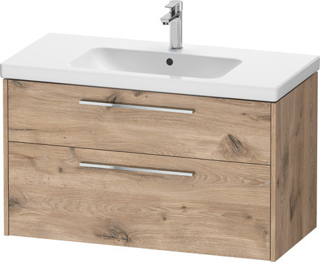 Vanity unit wall-mounted, DC4673010550000 Marbled Oak Matt, Decor, Handle Chrome