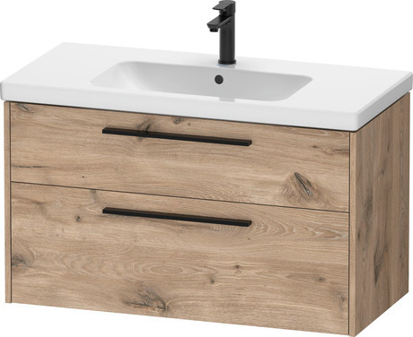 Vanity unit wall-mounted, DC46730BD550000 Marbled Oak Matt, Decor, Handle Diamond black