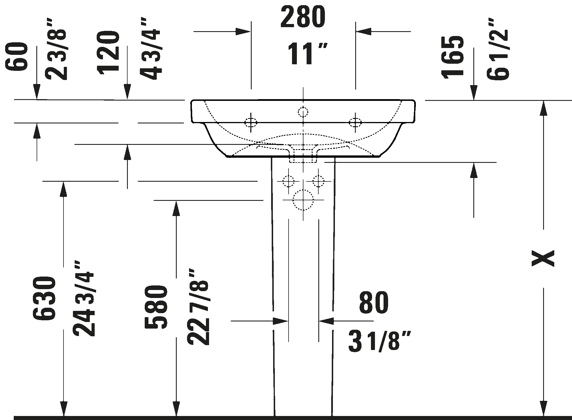 Wall Mounted Sink, 239860