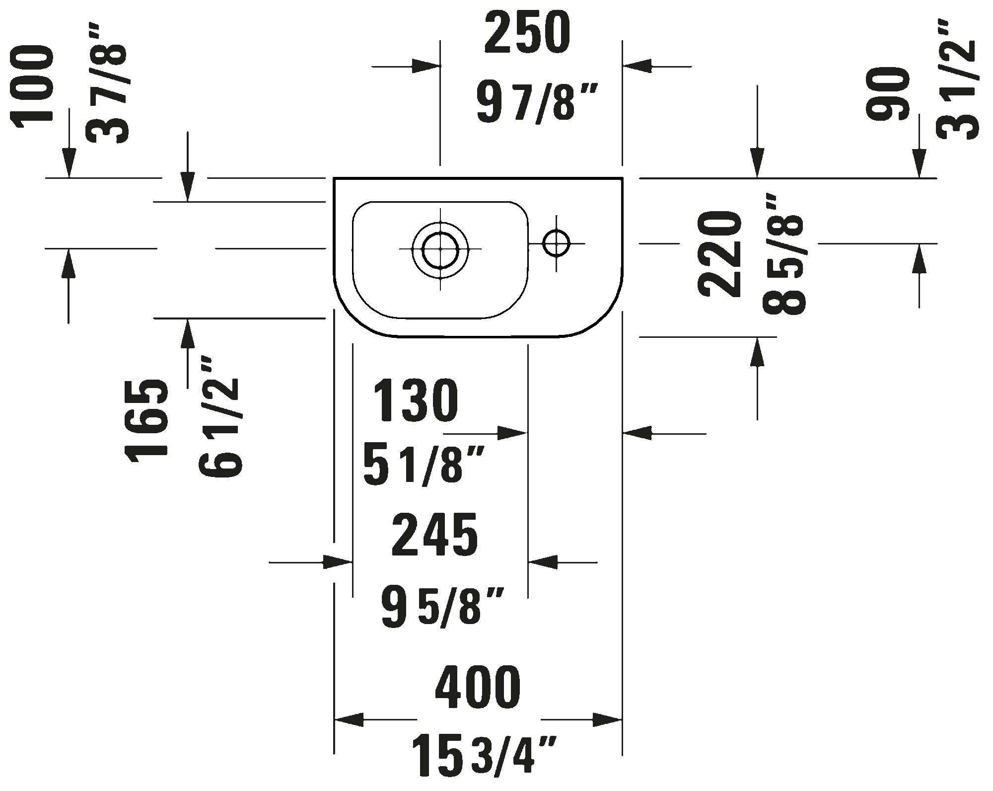 Wall Mounted Sink, 074940