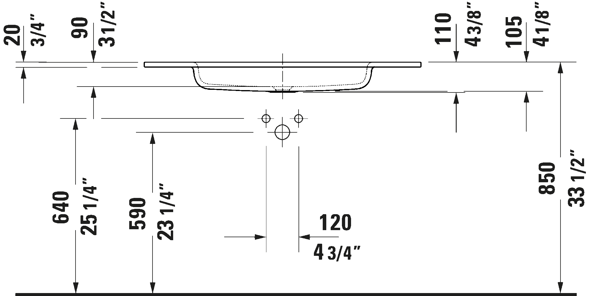 Wall Mounted Sink, 265002