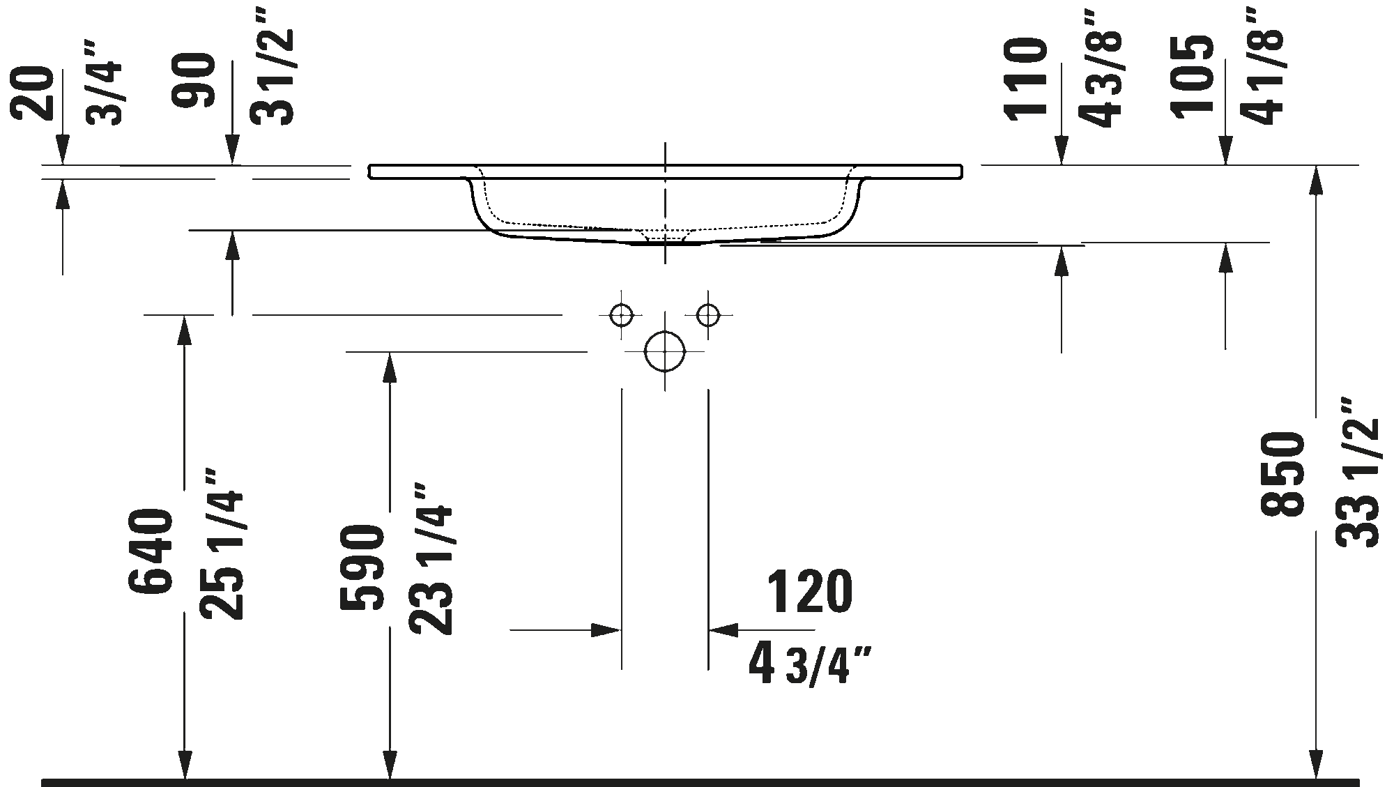 Wall Mounted Sink, 265001