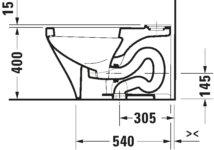 Two-piece toilet, 216001