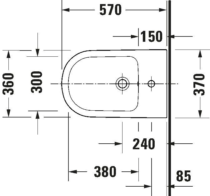 Floorstanding bidet, 272310