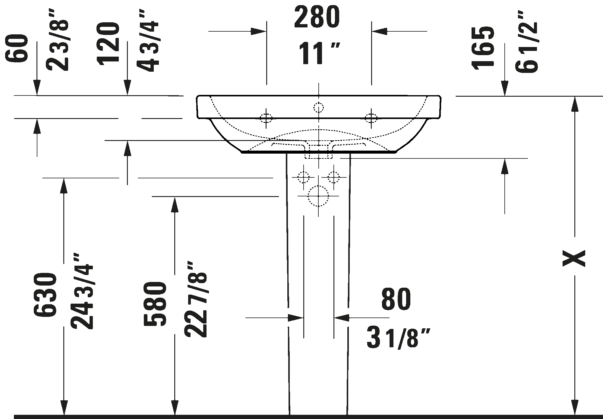 Wall Mounted Sink, 239865