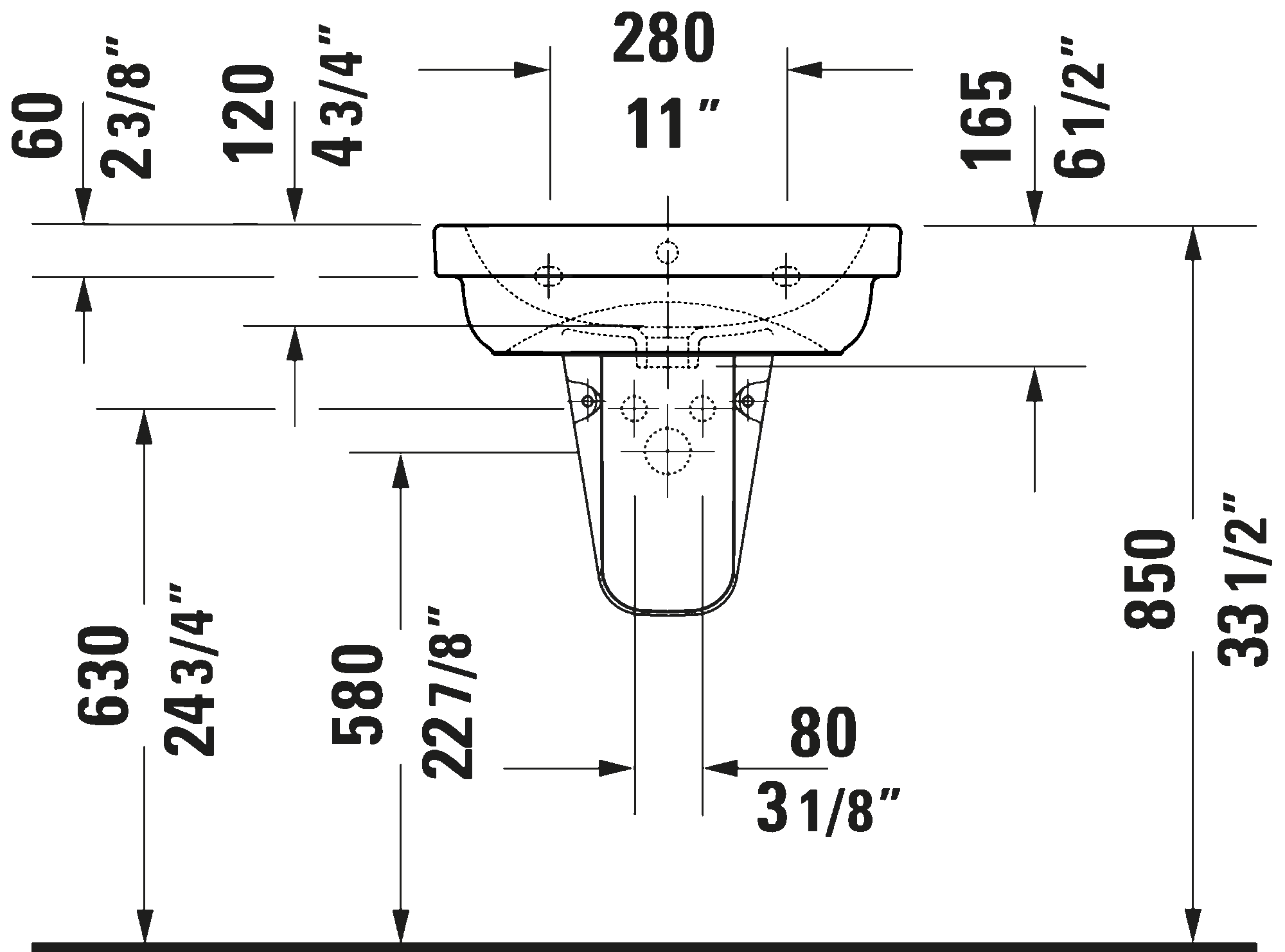 Wall Mounted Sink, 239855