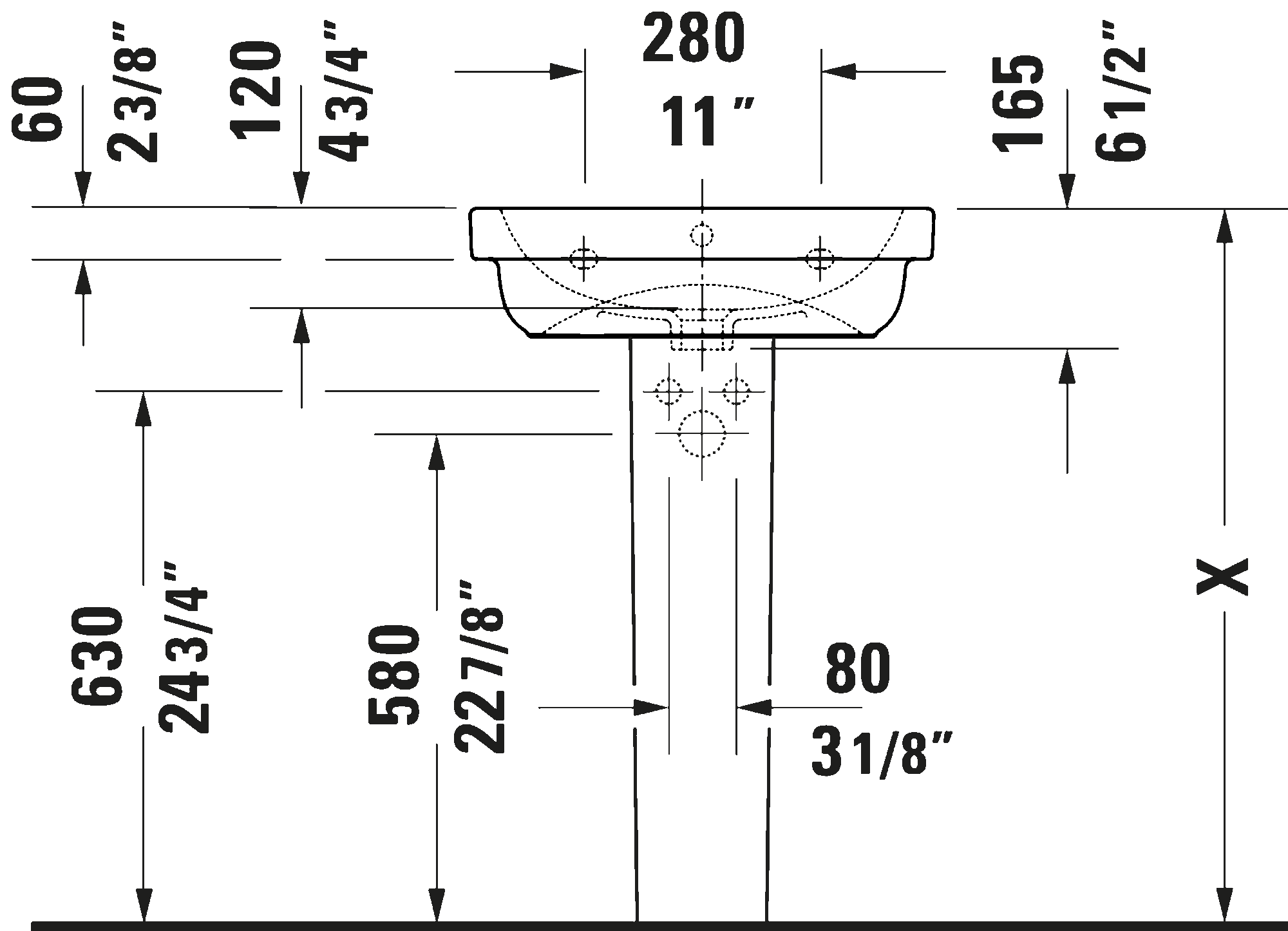 Wall Mounted Sink, 239855