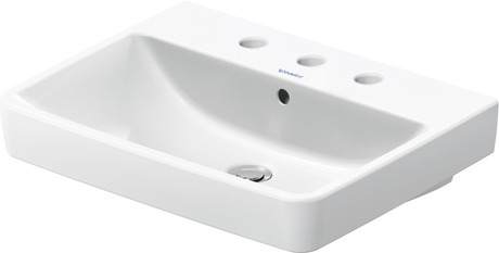 Wall Mounted Sink, 2375600087 White High Gloss, Number of basins: 1, Number of faucet holes: 3 Middle