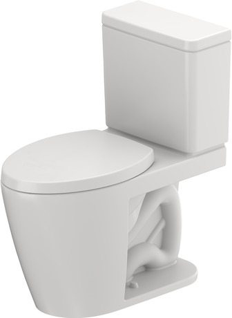Two Piece Toilet, D40309AA Set items: Toilet Bowl, Toilet Tank, Article No.: 205001AA00, 09442100U3, Coating, White High Gloss, Siphonic, Flushing rim: rimless, Outlet vertical, Flush water quantity: 1.28 gal, n/a, Single Flush, Water connection position: Bottom left, ADA: Yes