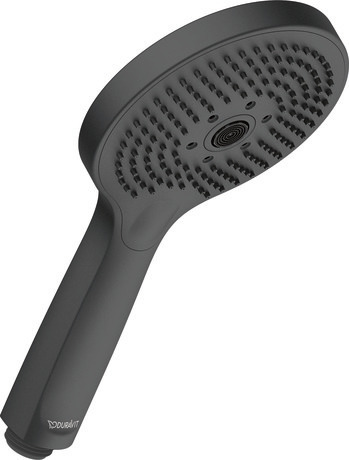 Hand shower 3jet Click!, UV0650017A46 Asian markets only, Black Matt, Ø 120 mm, Flow rate (3 bar): 6,5 l/min