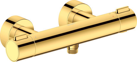 Thermostatic shower mixer for exposed installation, WA4220000A34 only for Asian markets, Gold Polished, Flow rate (3 bar): 6 l/min