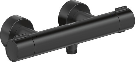 Thermostatic shower mixer for exposed installation, WA4220000A46 only for Asian markets, Black Matt, Flow rate (3 bar): 6 l/min