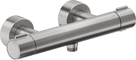 Thermostatic shower mixer for exposed installation, WA4220000A70 only for Asian markets, Stainless steel Brushed, Flow rate (3 bar): 6 l/min