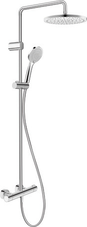 Shower system, WA4280008A10 only for Asian markets, Chrome High Gloss, Height: 1124 mm, Flow rate of hand shower (3 bar): 6 l/min, Flow rate of showerhead (3 bar): 6 l/min