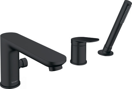3 Hole bath mixer, WA5260000A46 only for Asian markets, Black Matt, Flow rate (3 bar): 26 l/min