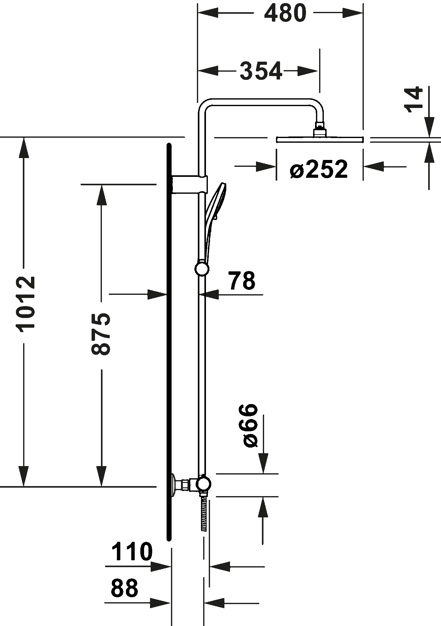 Duschsystem 1000, TH4280008