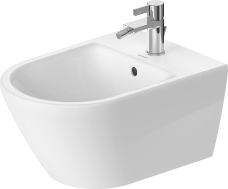 Wall-mounted bidet, 2294150000 White High Gloss, Number of faucet holes per wash area: 1