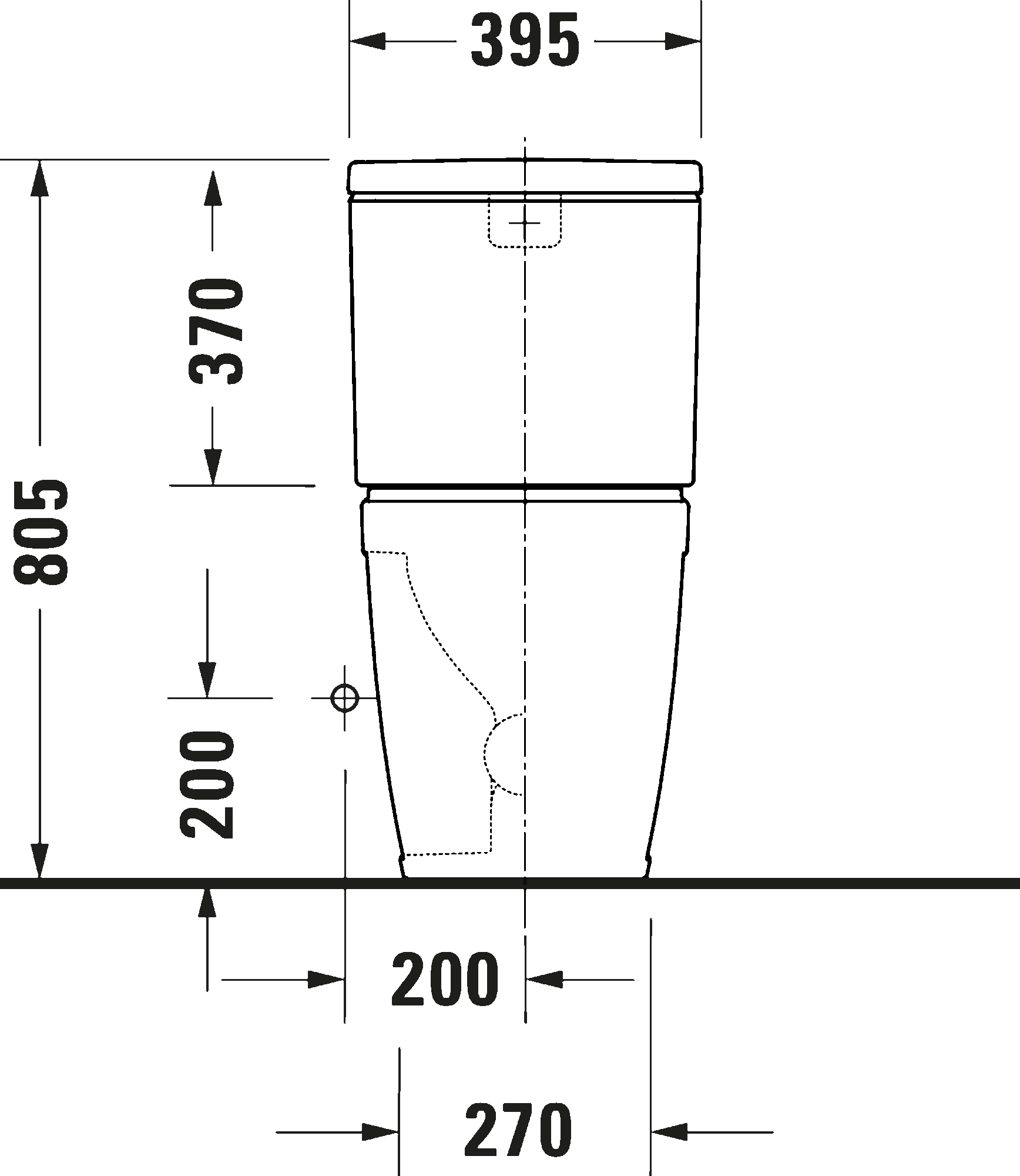 Inodoro de dos piezas PRO Series, 205001