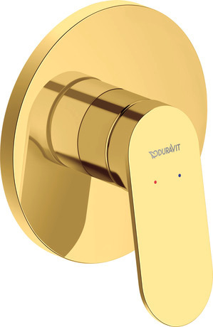 Single lever shower mixer for concealed installation, WA4210005A34 only for Asian markets, Gold Polished, Flow rate (3 bar): 21 l/min