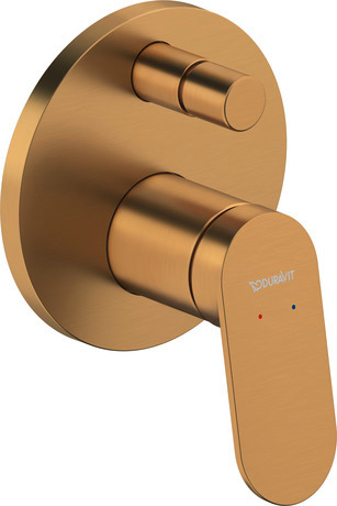 Single lever bathtub mixer for concealed installation, WA4210006A04 only for Asian markets, Bronze Brushed, Flow rate (3 bar): 21 l/min